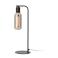 EGLO Majone Tafellamp - E27 - 50,5 cm - Zwart|Grijs - Smoke Glas - Rookglas