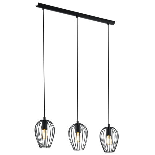 EGLO Newtown Hanglamp - E27 - 70 cm - Zwart afbeelding