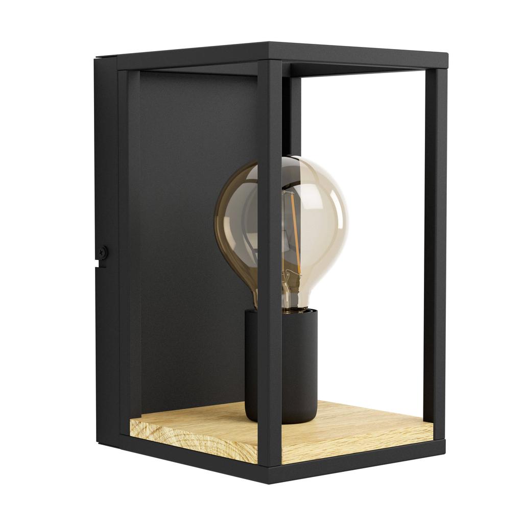 EGLO Libertad Wandlamp - E27 - 24 cm - Zwart|Bruin