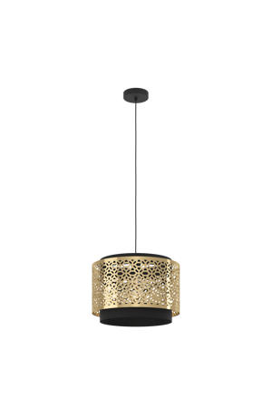 Sandbach Hanglamp - E27 - Ø 42 cm - Zwart/Goud - Staal - Japandi