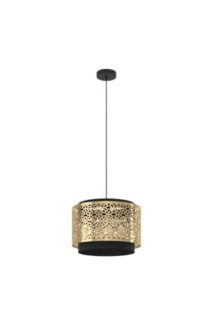 Sandbach Hanglamp - E27 - Ø 42 cm - Zwart/Goud - Staal - Japandi