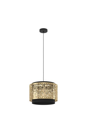 Sandbach Hanglamp - E27 - Ø 42 cm - Zwart/Goud - Staal - Japandi