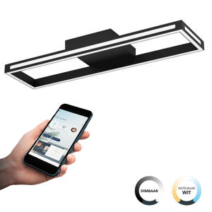 connect.z Salvilanas-Z Plafondlamp - 77 cm - Zwart/Wit - Instelbaar wit licht - Dimbaar - Zigbee