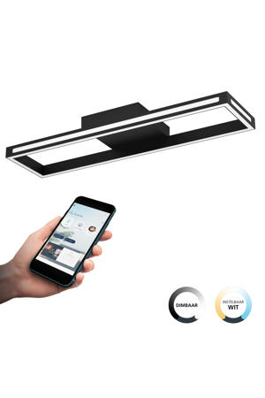 connect.z Salvilanas-Z Plafondlamp - 77 cm - Zwart/Wit - Instelbaar wit licht - Dimbaar - Zigbee 