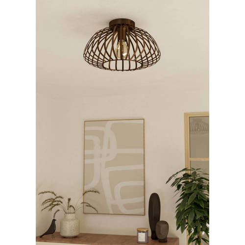 EGLO Espinal Plafondlamp - E27 - Ø 38.5 cm - Brons - Staal afbeelding