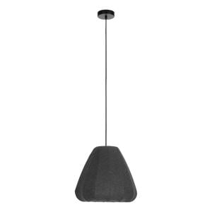 Barlaston Hanglamp - E27 - Ø 35 cm - Zwart/Grijs - uitwasbaar Textiel