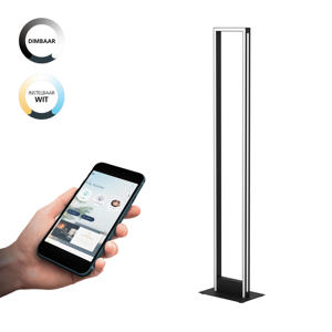connect.z Salvilanas-Z Vloerlamp - 130,5 cm - Zwart/Wit - Instelbaar wit licht - Dimbaar - Zigbee 
