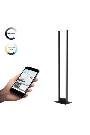 connect.z Salvilanas-Z Vloerlamp - 130,5 cm - Zwart/Wit - Instelbaar wit licht - Dimbaar - Zigbee