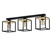 thumbnail: EGLO Libertad Plafondlamp - E27 - 86 cm - Zwart/Bruin