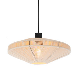 Midsumer Hanglamp - E27 - Ø 38 cm - Zwart/Crème - Textiel