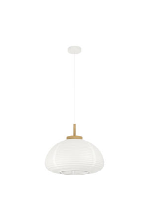 Summerhill Hanglamp - E27 - Ø 55 cm - Wit/Bruin - Papier