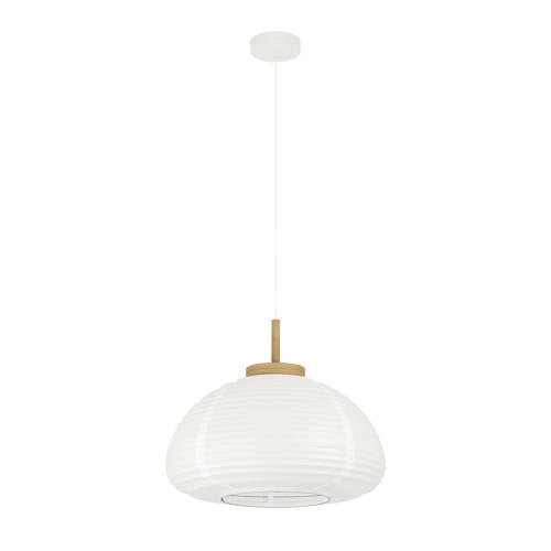 EGLO Summerhill Hanglamp - E27 - Ø 55 cm - Wit/Bruin - Papier afbeelding