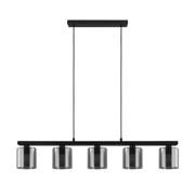 thumbnail: EGLO Cadley Hanglamp - E27 - 121 cm - Rookglas - Smoke - Zwart