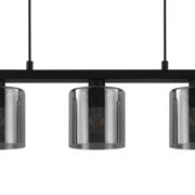 thumbnail: EGLO Cadley Hanglamp - E27 - 121 cm - Rookglas - Smoke - Zwart