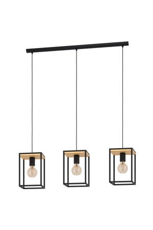Libertad Hanglamp - E27 - 88 cm - Zwart/Bruin
