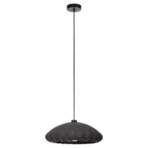 Barlaston Hanglamp - E27 - Ø 45 cm - Zwart/Grijs - uitwasbaar Textiel  