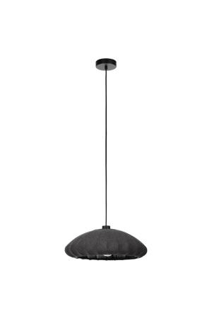 Barlaston Hanglamp - E27 - Ø 45 cm - Zwart/Grijs - uitwasbaar Textiel  
