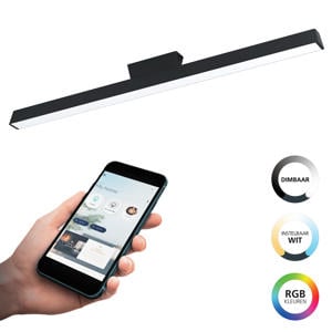 connect.z Simolaris-Z Smart Plafondlamp - 122 cm - Zwart/Wit - Instelbaar RGB & wit licht - Dimbaar - Zigbee