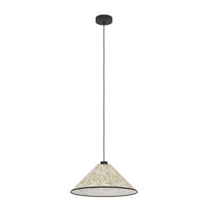 Oxpark Hanglamp - E27 - Ø 42 cm - Zwart/Wit/Groen - Bamboe