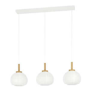 Summerhill Hanglamp - E27 - 92,5 cm - Wit/Bruin - Papier  