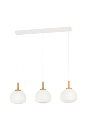Summerhill Hanglamp - E27 - 92,5 cm - Wit/Bruin - Papier  