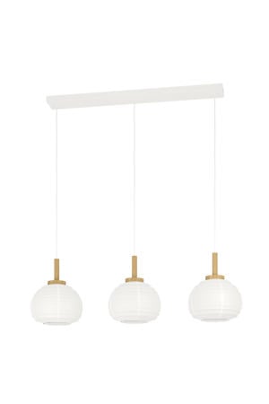 Summerhill Hanglamp - E27 - 92,5 cm - Wit/Bruin - Papier