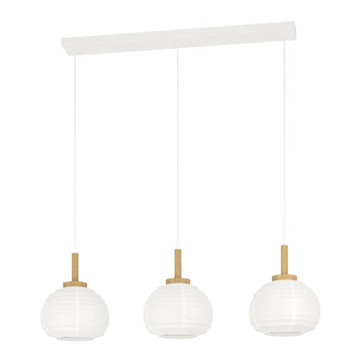 EGLO Summerhill Hanglamp - E27 - 92,5 cm - Wit/Bruin - Papier afbeelding