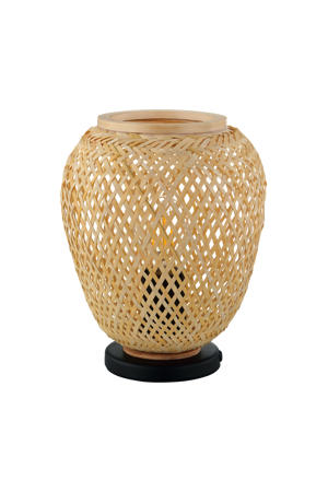 Dembleby Tafellamp - E27 - 25 cm - Zwart/Natuur