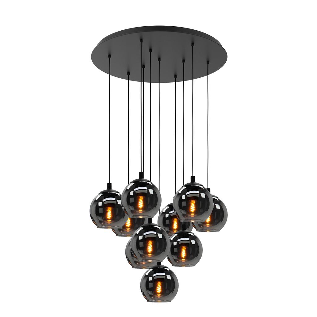 EGLO Ariscani Hanglamp - Ø 65,5 cm - Rookglas | Smoke glas - Zwart