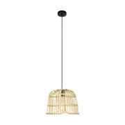 thumbnail: EGLO Glyneath Hanglamp - E27 - Ø 37,5 cm - Zwart/Hout
