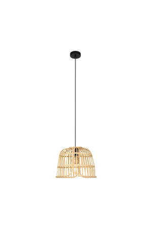 Glyneath Hanglamp - E27 - Ø 37,5 cm - Zwart/Hout  