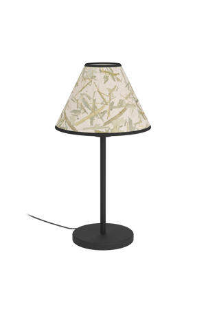 Oxpark Tafellamp - E27 - 41,5 cm - Zwart/Wit/Groen - Bamboe