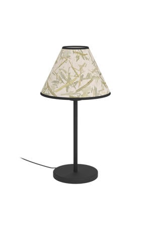 Oxpark Tafellamp - E27 - 41,5 cm - Zwart/Wit/Groen - Bamboe 