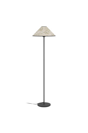 Oxpark Vloerlamp - E27 - 146,5 cm - Zwart/Wit/Groen - Bamboe 