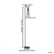 thumbnail: EGLO Majone Vloerlamp - E27 - 151 cm - Zwart/Grijs - Smoke Glas - Rookglas