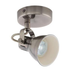 Seras Spot - GU10 - 1 lichts - 10 cm  -  Grijs/Crème