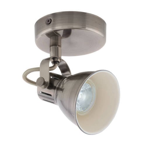 EGLO Seras Spot - GU10 - 1 lichts - 10 cm - Grijs/Crème afbeelding