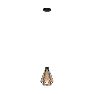Adwickle Hanglamp - E27 - 17 cm - Zwart/Bruin