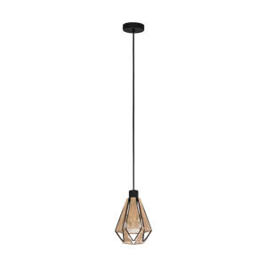 Adwickle Hanglamp - E27 - 17 cm - Zwart/Bruin  
