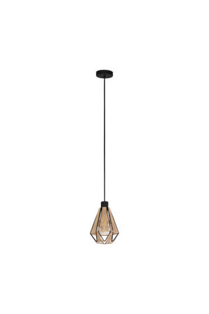 Adwickle Hanglamp - E27 - 17 cm - Zwart/Bruin
