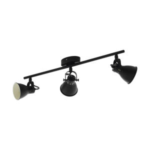 Seras 2 Spot - GU10 - 3 lichts - 59,5 cm - Zwart  