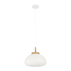 Summerhill Hanglamp - E27 - Ø 40 cm - Wit/Bruin - Papier 