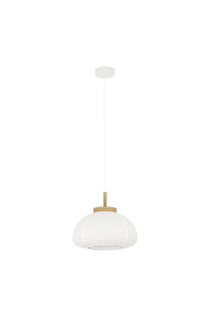 Summerhill Hanglamp - E27 - Ø 40 cm - Wit/Bruin - Papier 