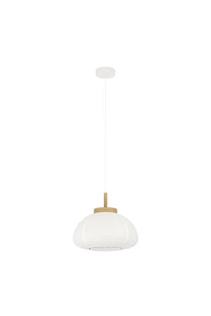 Summerhill Hanglamp - E27 - Ø 40 cm - Wit/Bruin - Papier