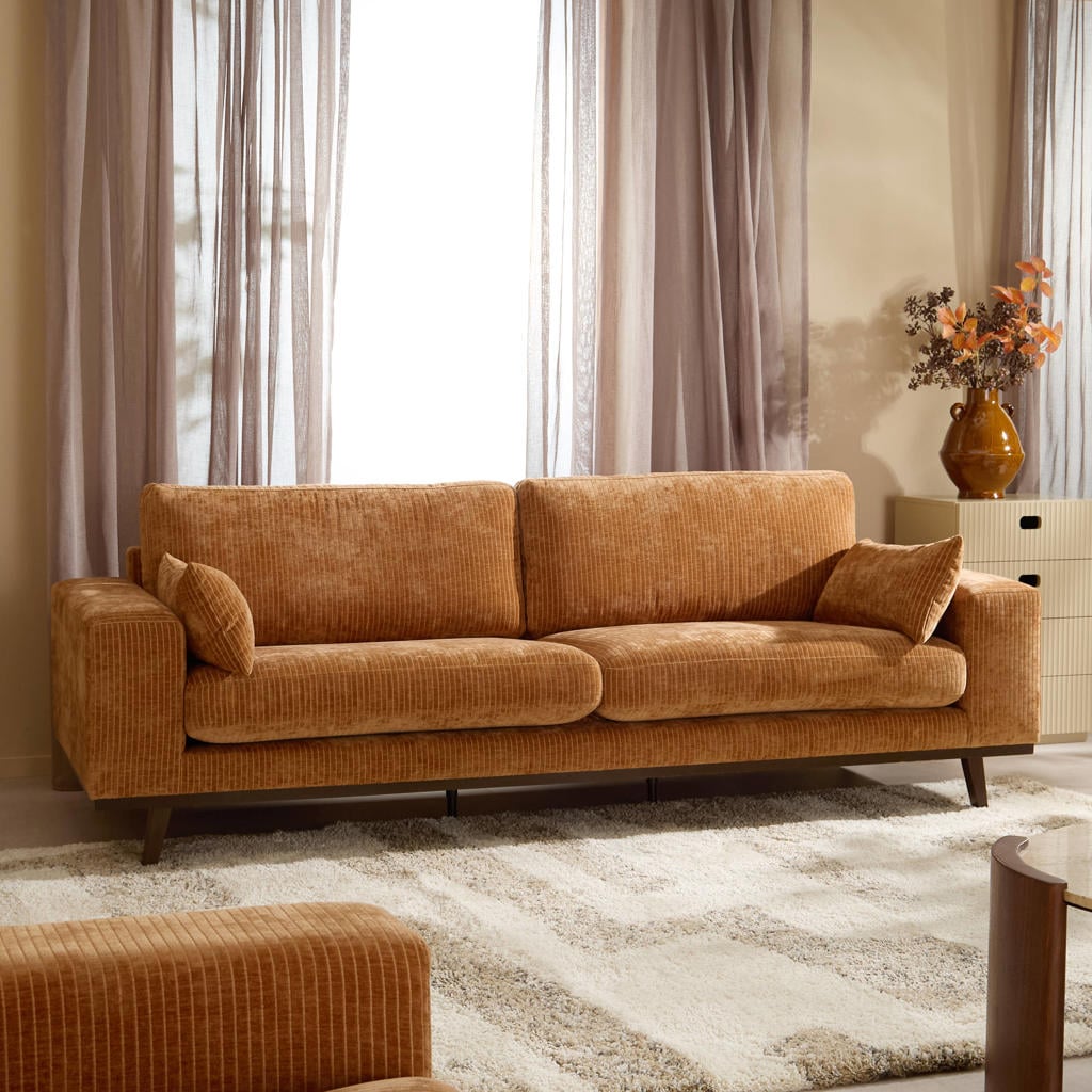 NOUS Living 3-zitsbank Torino - cognac