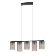 thumbnail: EGLO Colomera Hanglamp - E27 - 80 cm - Zwart/Mat Grijs