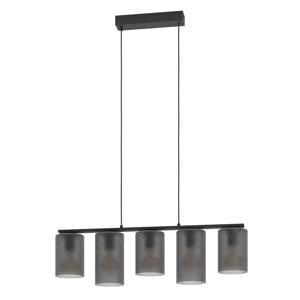 Colomera Hanglamp - E27 - 80 cm - Zwart/Mat Grijs