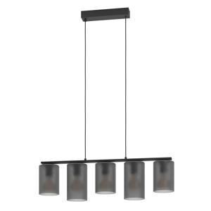 Colomera Hanglamp - E27 - 80 cm - Zwart/Mat Grijs  