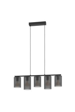 Colomera Hanglamp - E27 - 80 cm - Zwart/Mat Grijs  