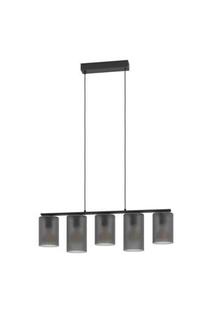Colomera Hanglamp - E27 - 80 cm - Zwart/Mat Grijs